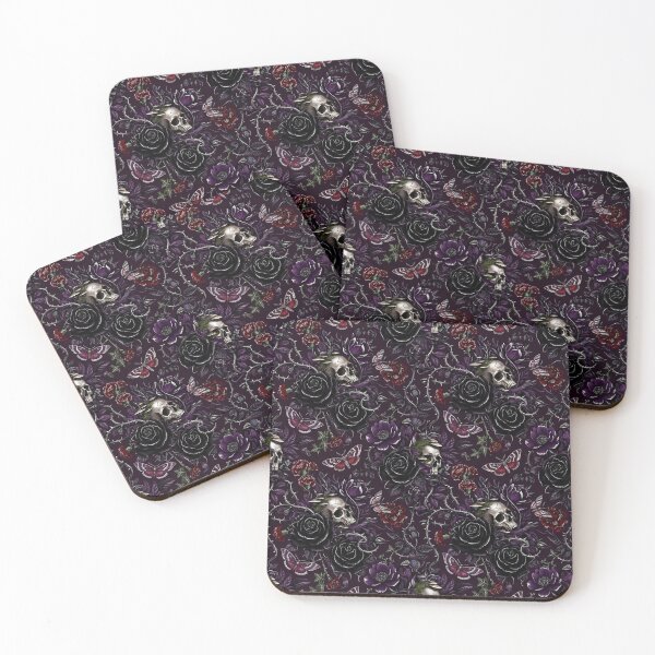 Item preview, Haunted Botanical — Dark Floral Skull Pattern | Hashola Designs designed and sold by Hashola Designs.