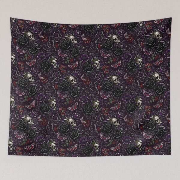 Item preview, Haunted Botanical — Dark Floral Skull Pattern | Hashola Designs designed and sold by Hashola Designs.