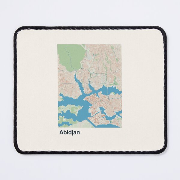 Item preview, Abidjan Minimalistic Map Art designed and sold by MapsNerd.