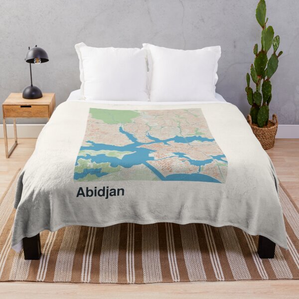Artikelvorschau, Minimalistische Kartenkunst von Abidjan entworfen und verkauft von MapsNerd.
