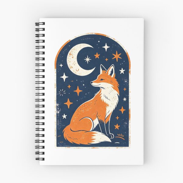 Item preview, Celestial Fox Under Moon - Mystical Boho Fox and Stars Art designed and sold by Mittu96.