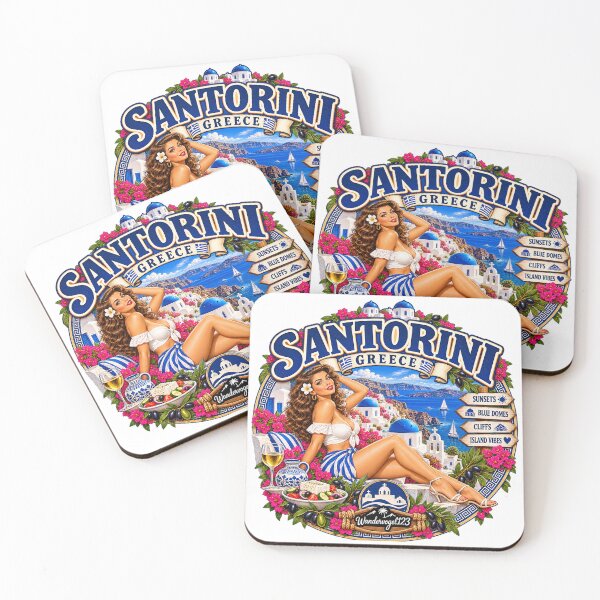 Item preview, Santorini, Grecia – Isla griega, puesta de sol y mar Egeo designed and sold by Wandervogel123.