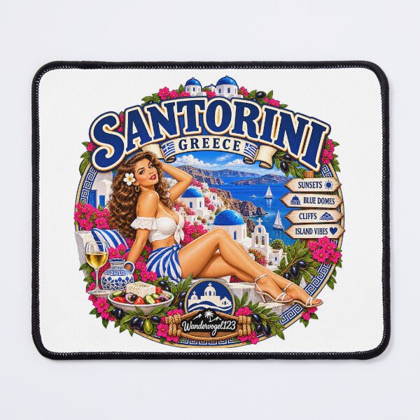 Item preview, Santorini, Greece – Greek Island, Sunset & Aegean Sea designed and sold by Wandervogel123.