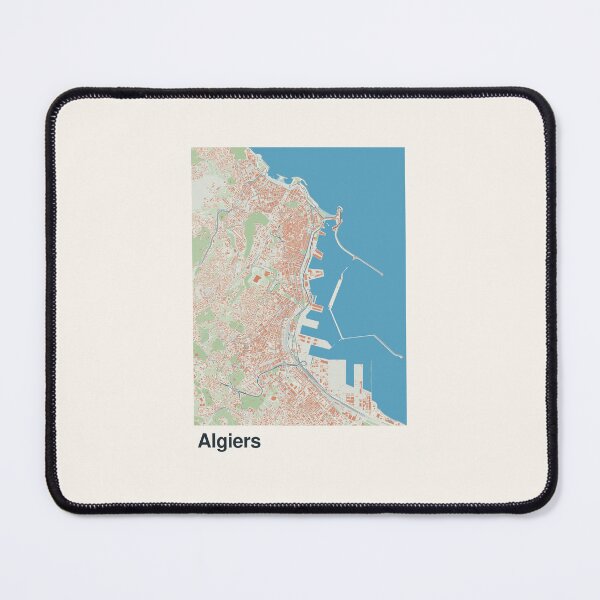 Artikelvorschau, Minimalistische Kartenkunst aus Algier entworfen und verkauft von MapsNerd.