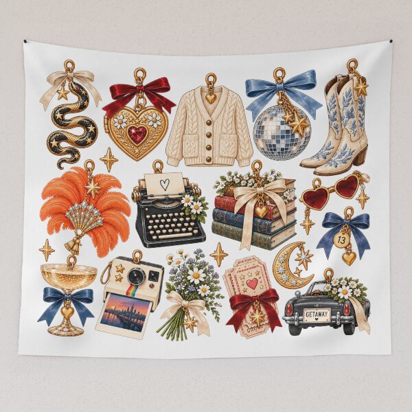 Item preview, Swift13 Bundle Eras Inspired Sticker Pack – Tay Blue Inspired Icons, Cardigan, Mirrorball, Snake, Getaway Car & Showgirl designed and sold by taylorvinyls.