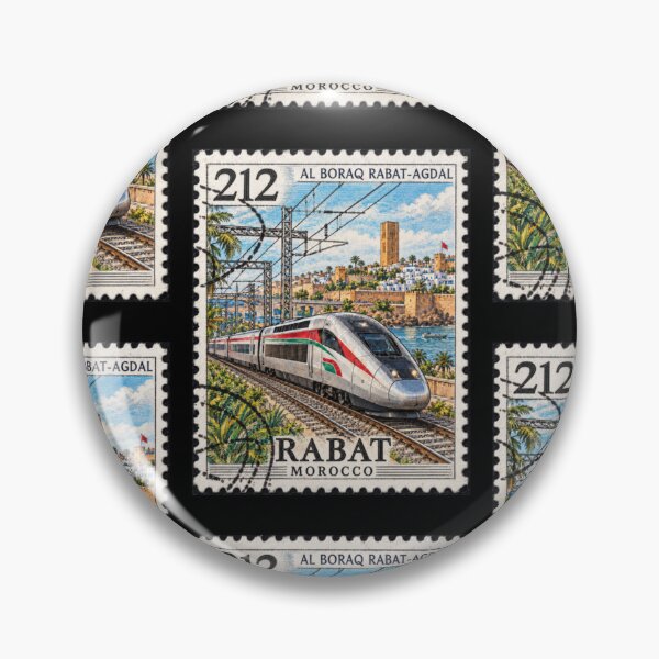 Item preview, Sello de viaje antiguo de Marruecos Al Boraq Rabat Arte designed and sold by InPrintedWord.