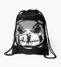 The Pumpkin Kiss Drawstring Bag