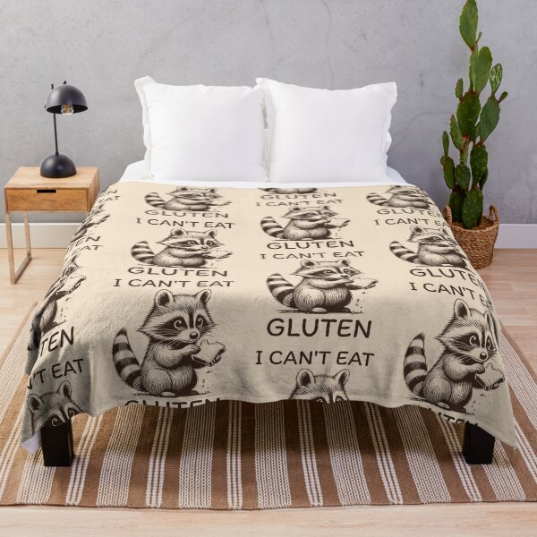 Item preview, I Can't Eat Gluten Sad Gluten Intolerant Raccoon designed and sold by KLArtzStore.