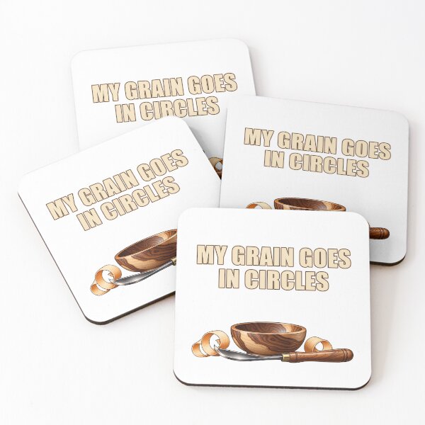Item preview, My Grain Goes in Circles – Minimal Woodturner Wordplay designed and sold by UrbanCanvvas.