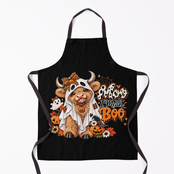 Item preview, Moo I Mean Boo Highland Cow Halloween Ghost designed and sold by BancaJone.