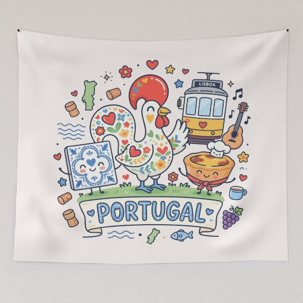 Item preview, Cute Portugal Kawaii Doodles designed and sold by Amir Faysal.