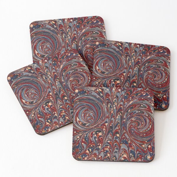 Item preview, Antique Endpaper Prints Ornate Spirals Colourful Bookish Designs designed and sold by PinUpPizzazz.