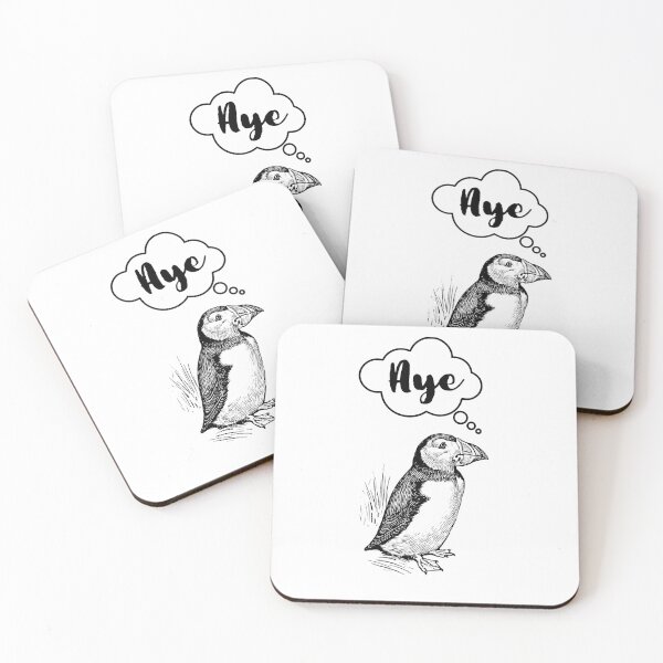 Item preview, Cute Scottish Puffin Saying 'Aye' designed and sold by S-and-W-4ever.