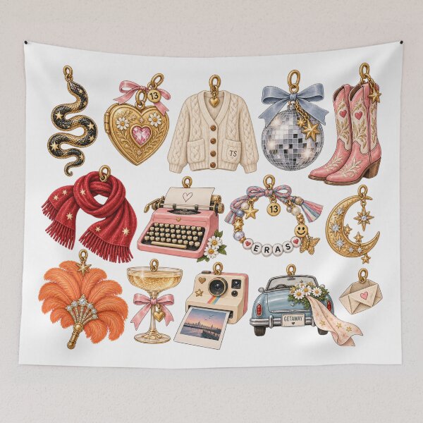Item preview, Swiftee Bundle Eras Inspired Sticker Pack – Tay Inspired Icons, Cardigan, Mirrorball, Snake, Getaway Car & Showgirl designed and sold by taylorvinyls.