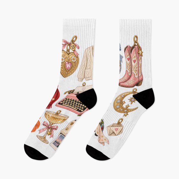 Aperçu de l'œuvre Pack d'autocollants inspirés des différentes époques de Swiftee : icônes inspirées de Taylor Swift, cardigan, boule à facettes, serpent, voiture de fuite et showgirl créée et vendue par taylorvinyls.