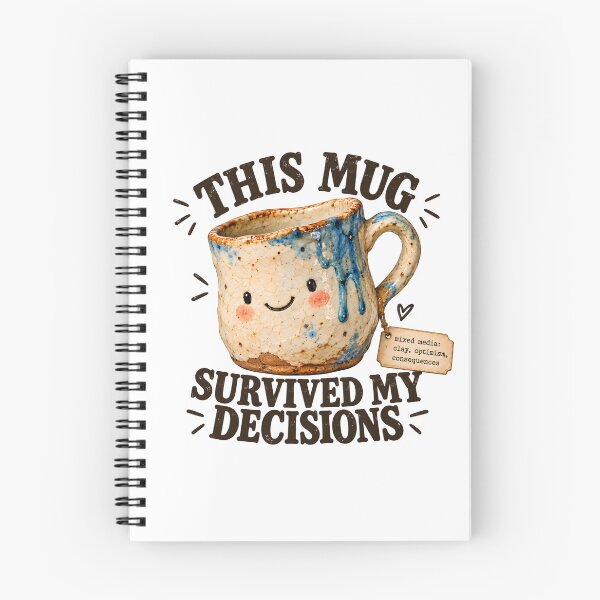Item preview, This Mug Survived My Decisions - Funny Pottery & Ceramic Artist Design designed and sold by FashCode.