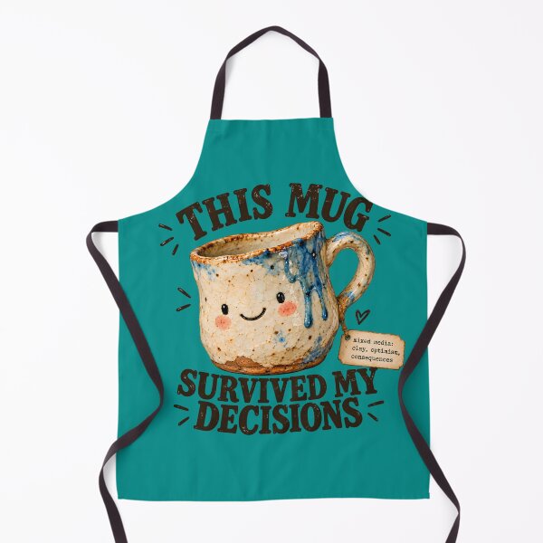Aperçu de l'œuvre Cette tasse a survécu à mes décisions - Création humoristique d'un artiste céramiste créée et vendue par FashCode.