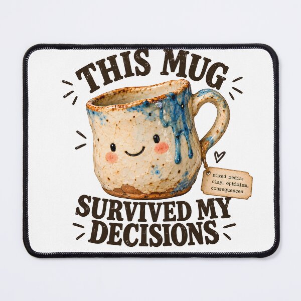 Item preview, This Mug Survived My Decisions - Funny Pottery & Ceramic Artist Design designed and sold by FashCode.