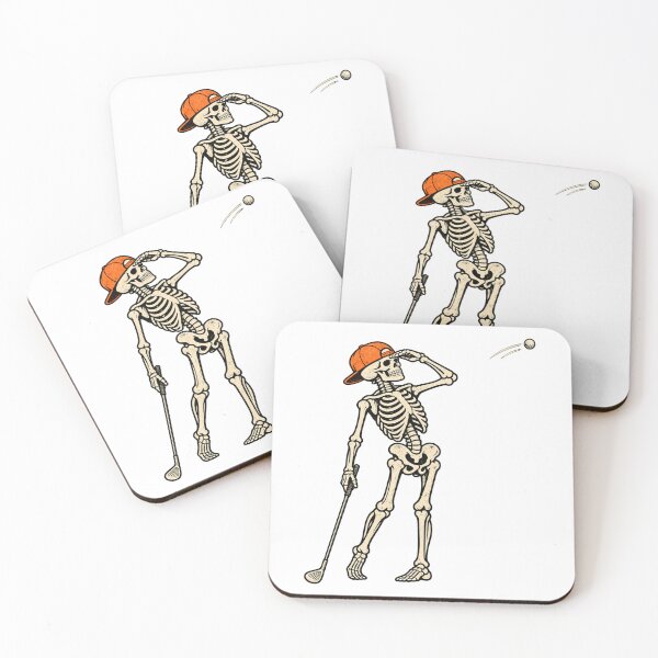 Item preview, Funny Skeleton Golfer Watching Golf Ball designed and sold by Kladhadredo.