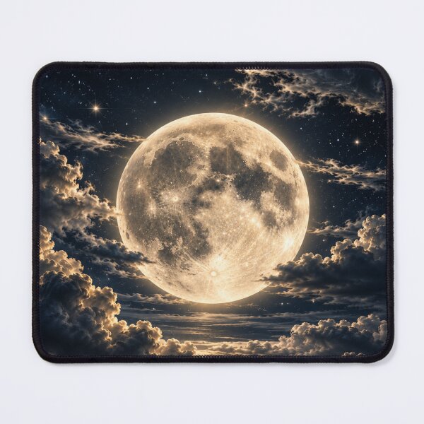 Item preview, Magnificent Full Moon Beneath a Vast Starry Sky. designed and sold by MissYouONLY.