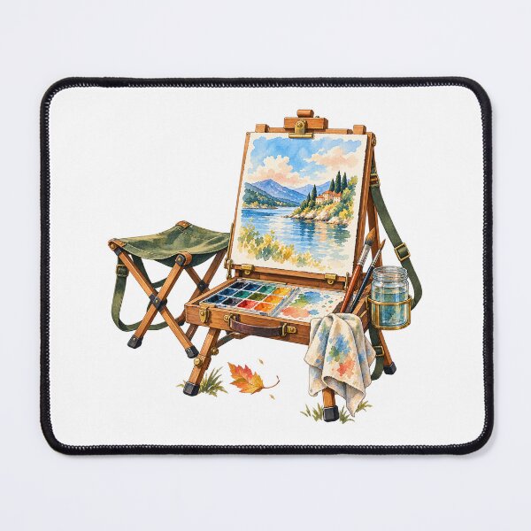 Item preview, Plein Air Watercolor Artist – Portable Easel Painting Art designed and sold by UrbanCanvvas.
