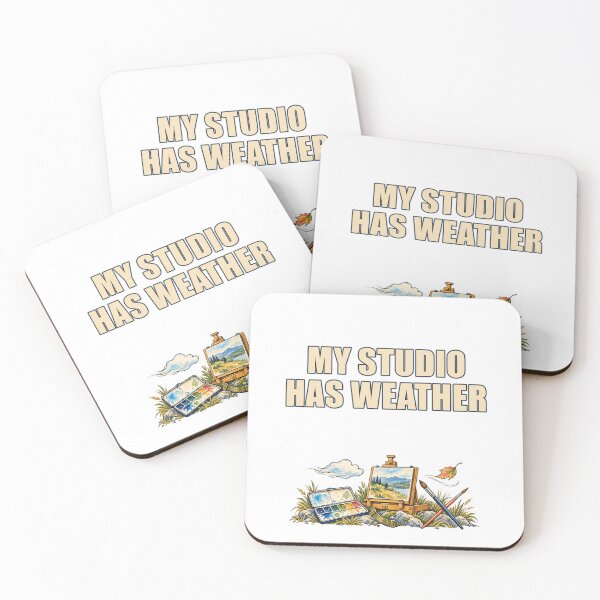Item preview, My Studio Has Weather – Minimal Plein Air Artist Humor designed and sold by UrbanCanvvas.
