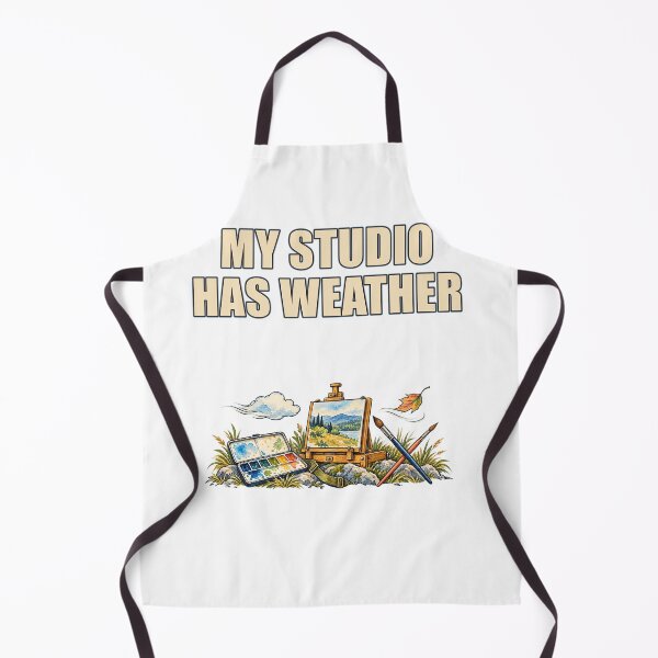 Item preview, My Studio Has Weather – Minimal Plein Air Artist Humor designed and sold by UrbanCanvvas.
