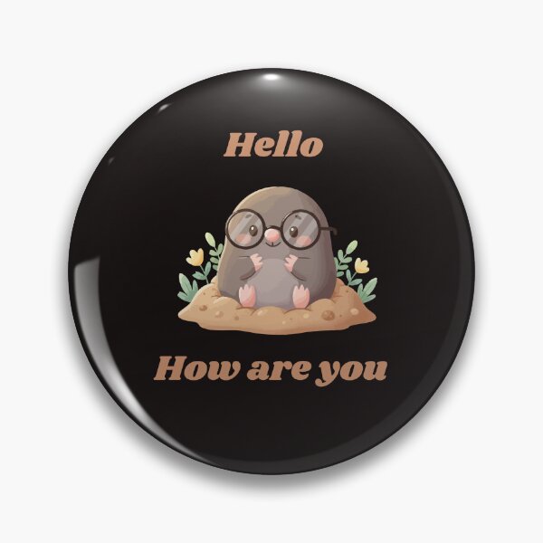 Item preview, Hello How Are You Cute Mole Funny Retro Cartoon designed and sold by TrendovaKate.