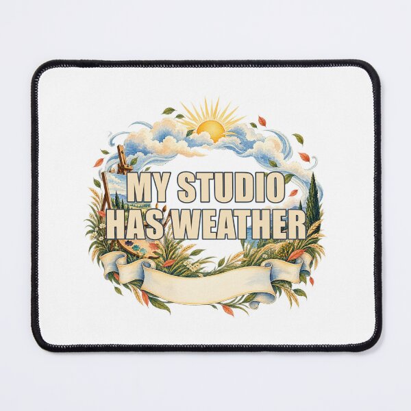 Item preview, My Studio Has Weather – Illustrated Watercolor Artist Gift designed and sold by UrbanCanvvas.
