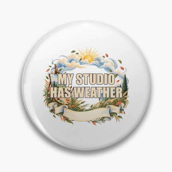 Item preview, My Studio Has Weather – Illustrated Watercolor Artist Gift designed and sold by UrbanCanvvas.