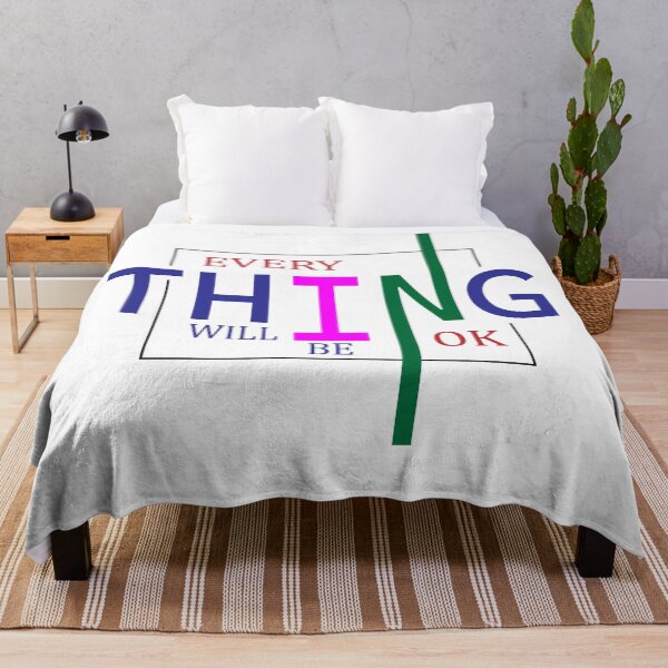 Item preview, Everything Will Be OK Motivational Quote - Creative Colorful Typography Artwork designed and sold by Carftora786.