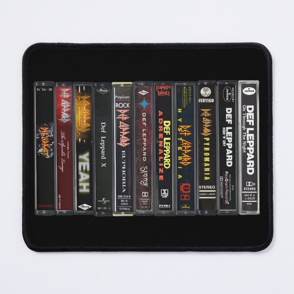 Item preview, Def Leppard - Studio Albums - Vintage Cassette Print designed and sold by Mr Mustard Prints.