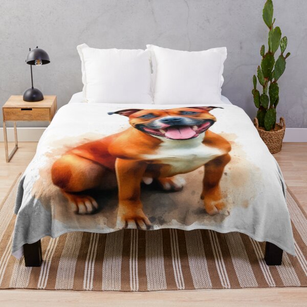 Item preview, Red Staffy Portrait designed and sold by MaedK.