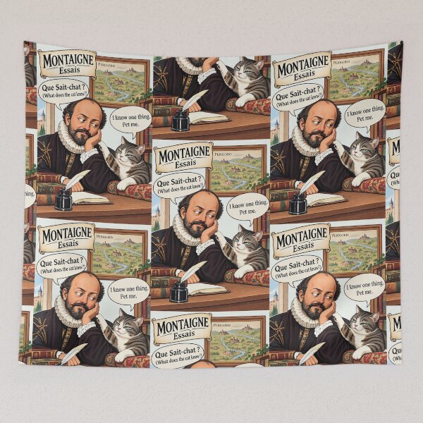 Item preview, Que Sait-chat? Montaigne and Cat Philosophy - Funny Literature Gift designed and sold by SammyMorry.