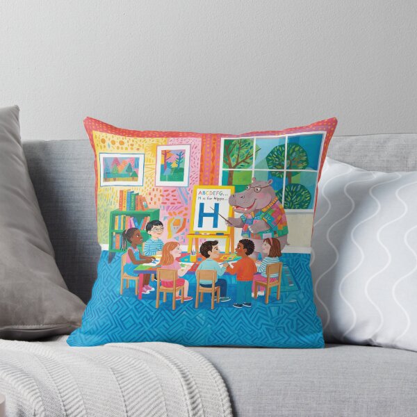 Item preview, Hippopotamus Teaching The Alphabet designed and sold by Home Decor Art.