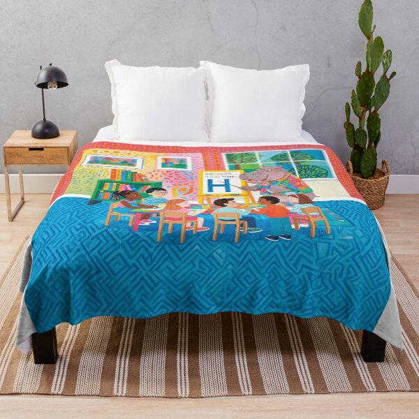 Item preview, Hippopotamus Teaching The Alphabet designed and sold by Home Decor Art.