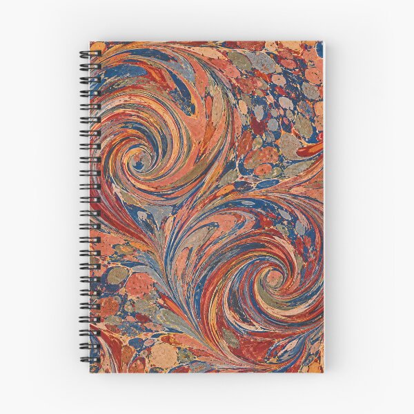 Item preview, Antique Endpaper Prints Ornate Spirals Colourful Bookish Designs designed and sold by PinUpPizzazz.