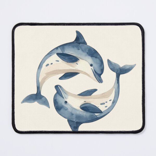 Item preview, Dolphin Ocean Circle Blue Sea Aesthetic designed and sold by LunaVales.