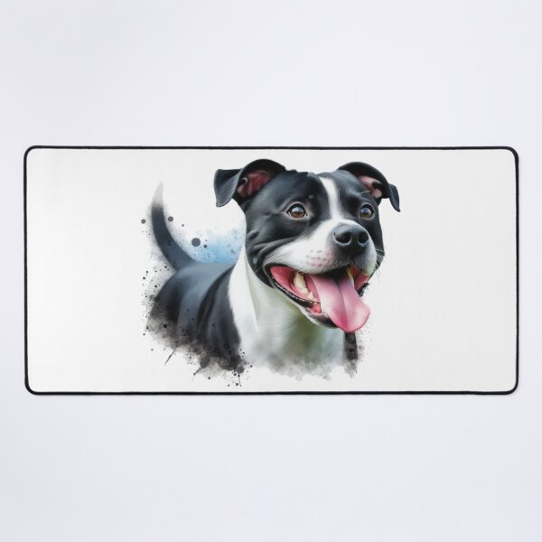 Item preview, Black and White Staffy Portrait designed and sold by MaedK.
