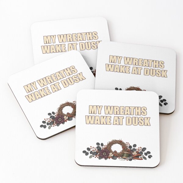 Item preview, My Wreaths Wake at Dusk – Minimal Wreath Maker Humor designed and sold by UrbanCanvvas.