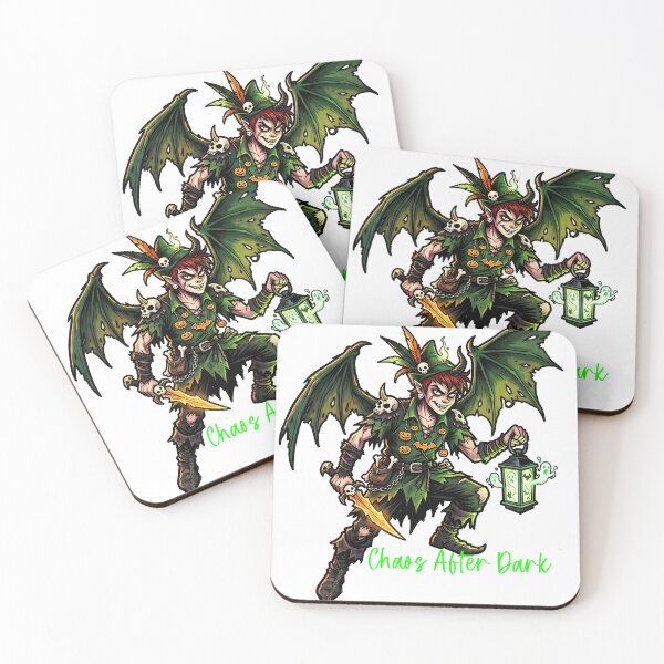 Item preview, Chaos After Dark Demon Winged Boy with Lantern and Sword Dark Fantasy Art designed and sold by BrainConstip.