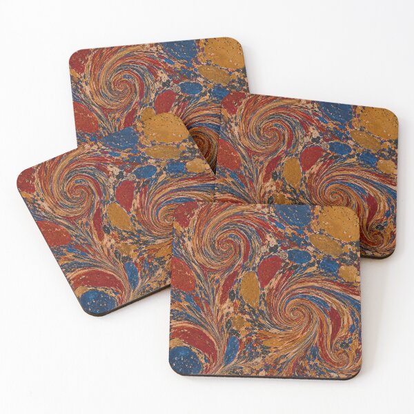 Item preview, Antique Endpaper Prints Ornate Spirals Colourful Bookish Designs designed and sold by PinUpPizzazz.
