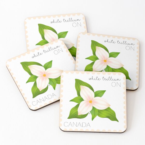 Item preview, White Trillium of Ontario Stamp designed and sold by spontaneousing.