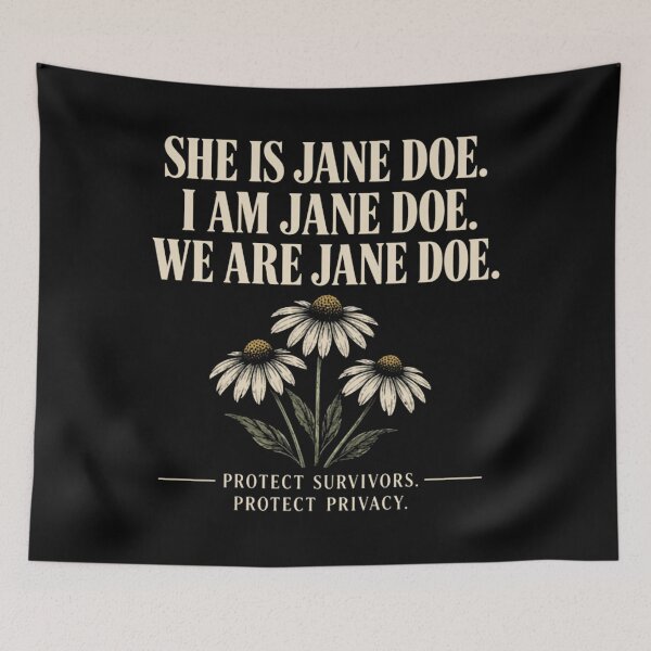 Aperçu de l'œuvre Elle est Jane Doe. Je suis Jane Doe. créée et vendue par Decoration Ideas.