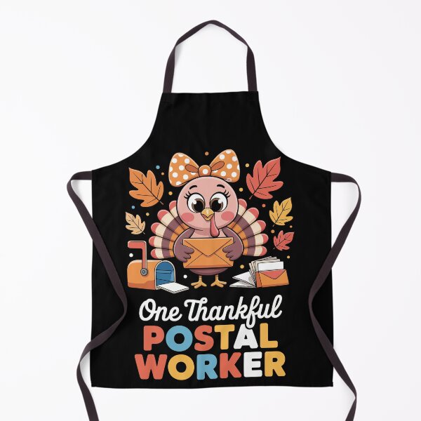Item preview, One Thankful Postal Worker – Cute Thanksgiving Turkey Mail Carrier Art designed and sold by jkrphoto.