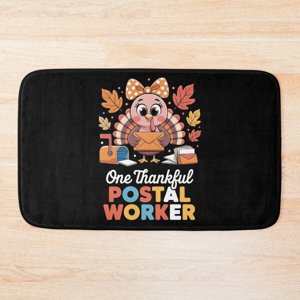 Item preview, One Thankful Postal Worker – Cute Thanksgiving Turkey Mail Carrier Art designed and sold by jkrphoto.