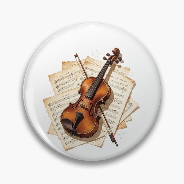 Item preview, Vintage Violin and Music Sheets - Classical Music Lover Art designed and sold by Mittu96.