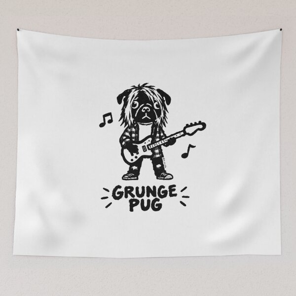 Item preview, Grunge Pug designed and sold by PickledjoArt.
