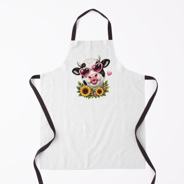 Item preview, Cow in Heart Glasses with Flowers designed and sold by design-rebell.