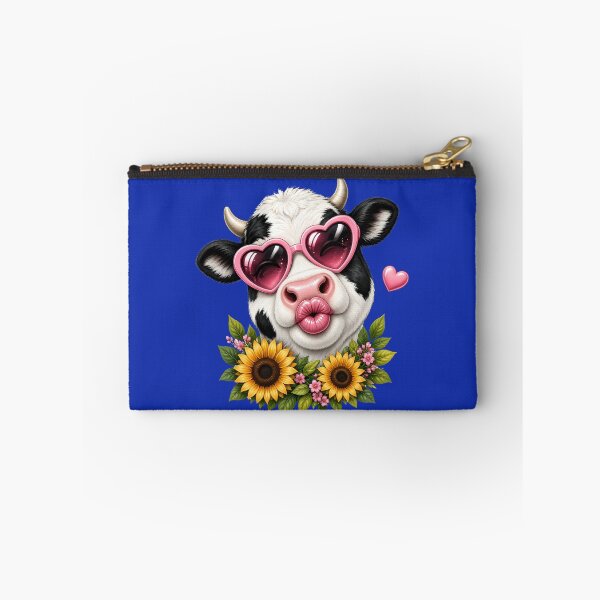 Item preview, Cow in Heart Glasses with Flowers designed and sold by design-rebell.